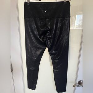 Knix Black faux leather leggings - size large